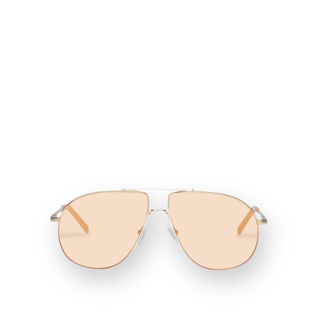 LE SPECS SCHMALTZY SUNGLASSES IN BRIGHT GOLD CHAMPAGNE