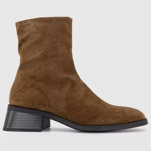 VAGABOND SHOEMAKERS- BLANCA BOOTIE IN MOCCA BROWN SUEDE