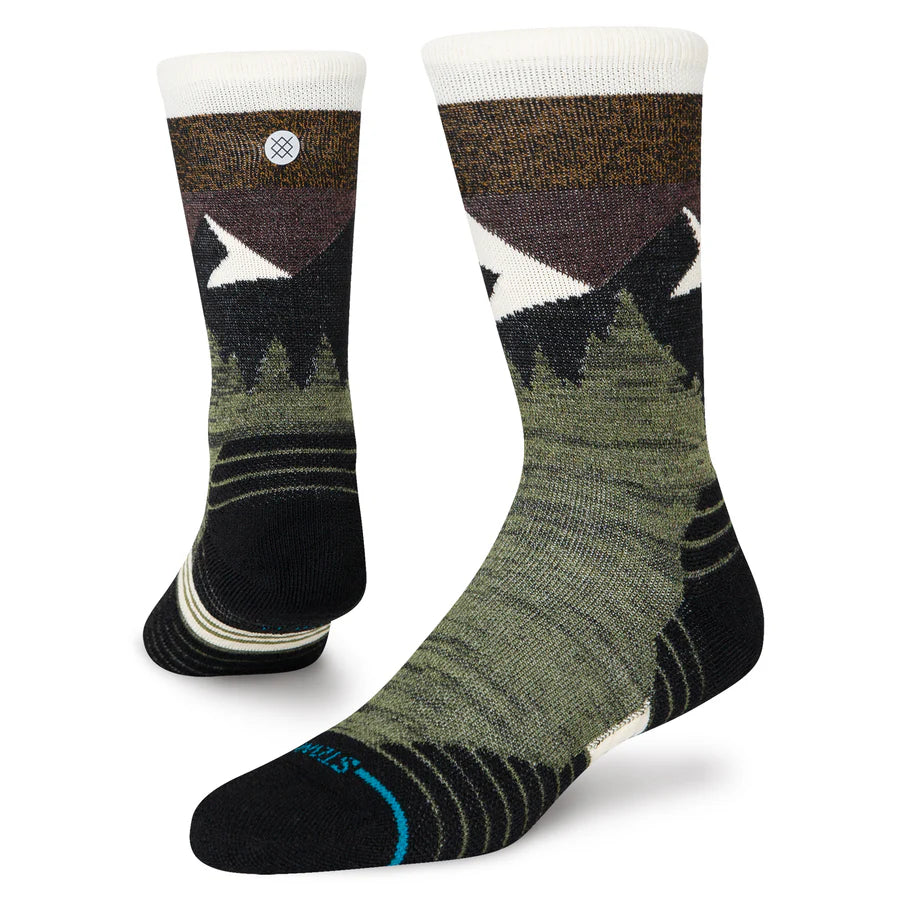 STANCE - MID WOOL CREW SOCK IN OLIVE