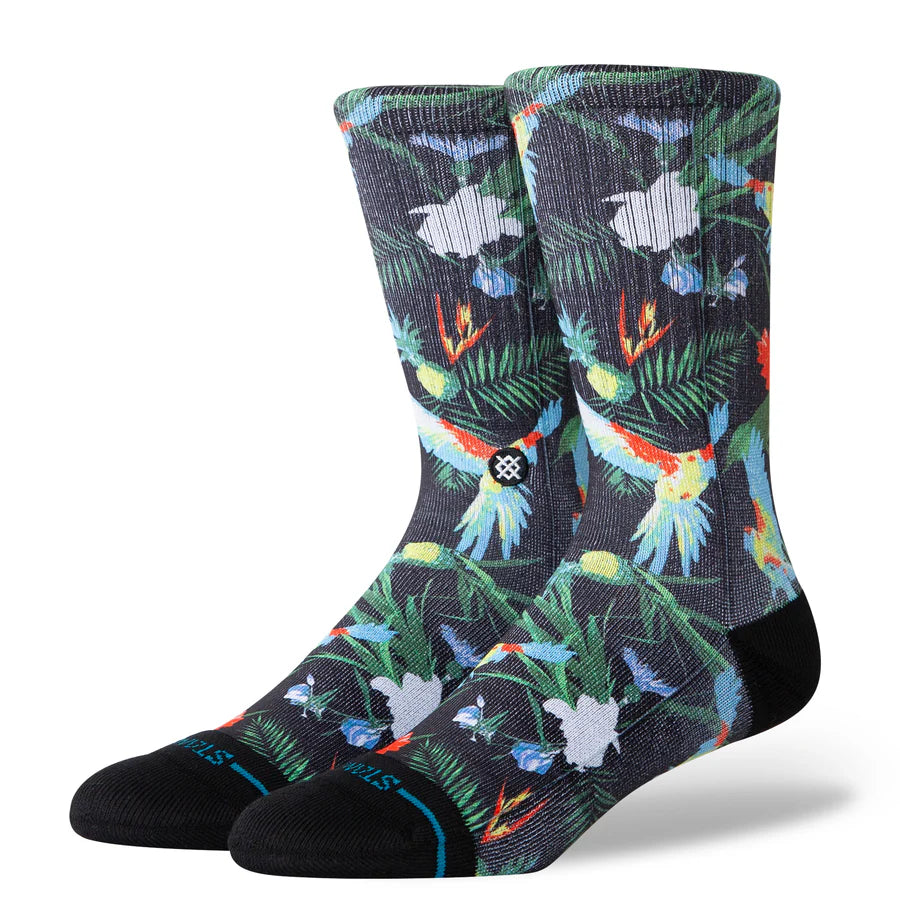 STANCE - BIRD CAGE CREW SOCK IN BLACK