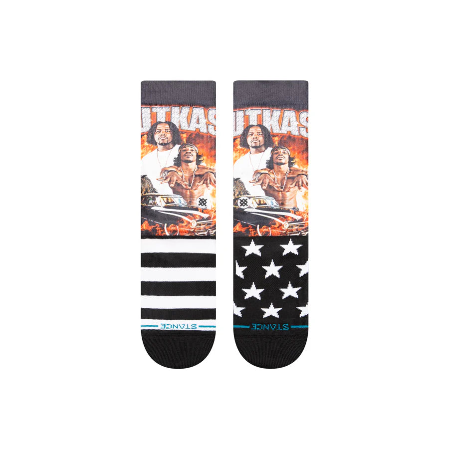 STANCE - OUTKAST STANKONIA CREW SOCK IN BLACK