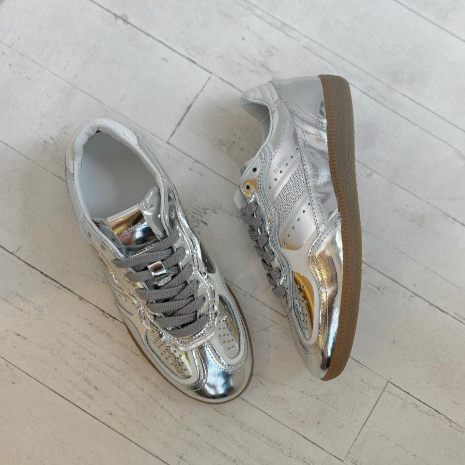 ALOHAS - RIFE SNEAKER IN SILVER LEATHER