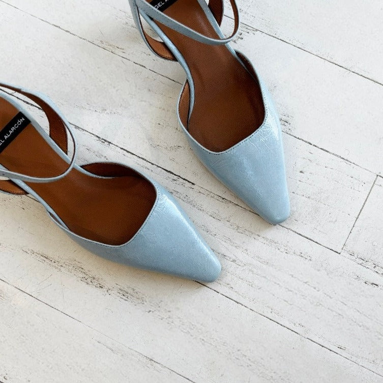 ANGEL ALARCON - WILMA PUMP IN BABY BLUE LEATHER