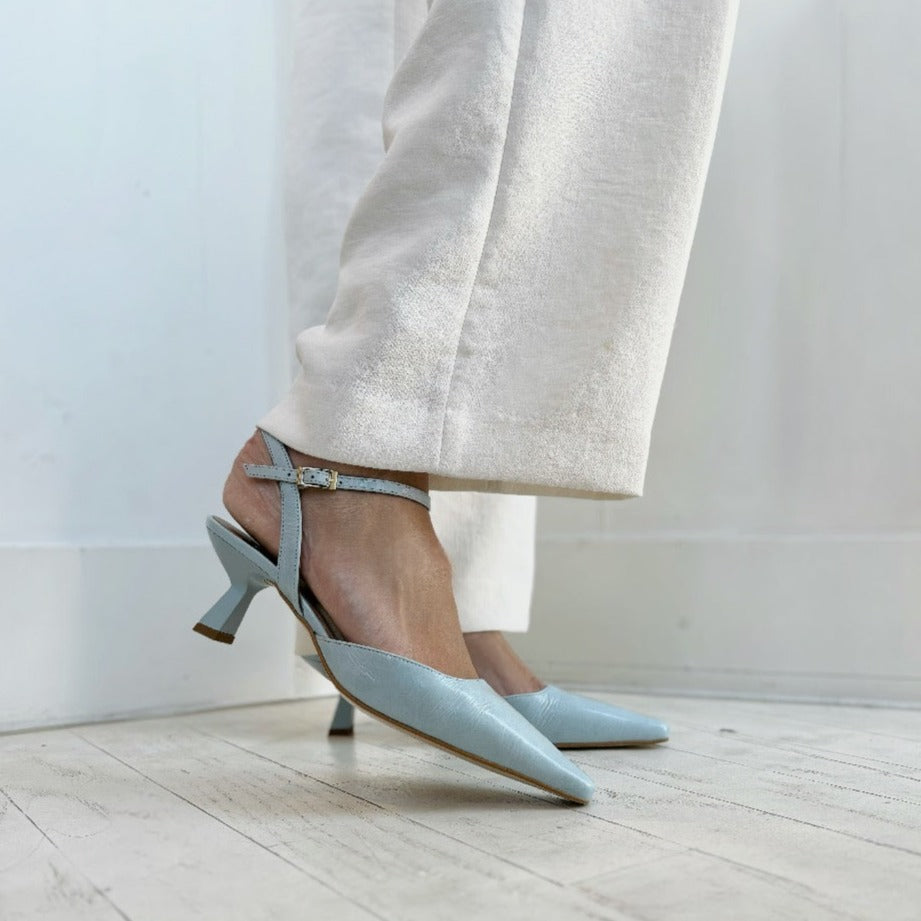 ANGEL ALARCON - WILMA PUMP IN BABY BLUE LEATHER