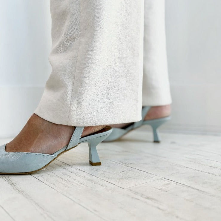 ANGEL ALARCON - WILMA PUMP IN BABY BLUE LEATHER