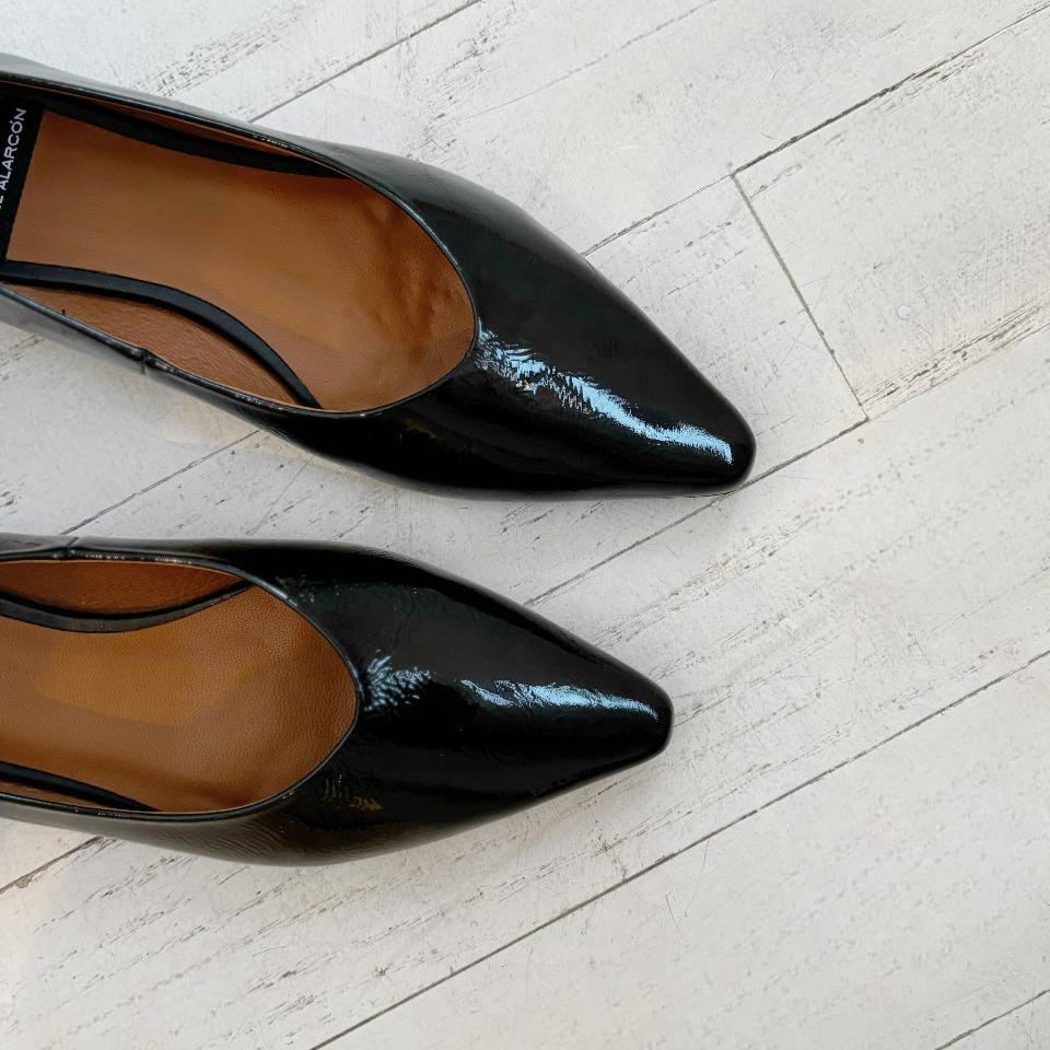 ANGEL ALARCON - NAYU FLAT IN BLACK PATENT LEATHER