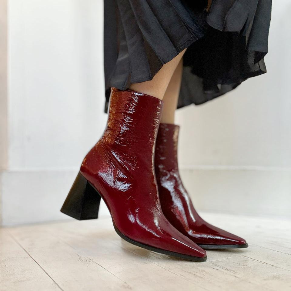 ANGEL ALARCON - TRIMIA BOOT IN RUBY PATENT LEATHER