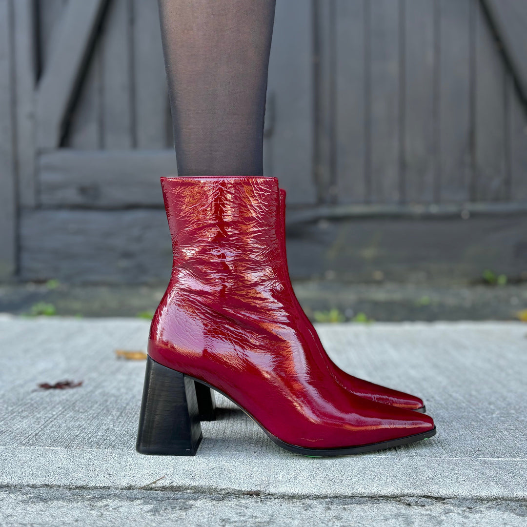 ANGEL ALARCON - TRIMIA BOOT IN RUBY PATENT LEATHER