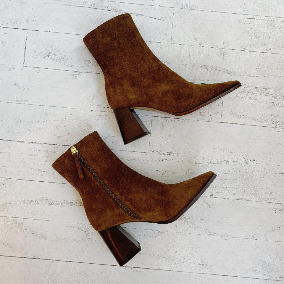 ANGEL ALARCON - TRIMIA BOOT IN TAN SUEDE LEATHER