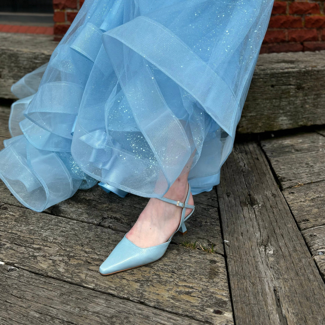 ANGEL ALARCON - WILMA PUMP IN BABY BLUE LEATHER