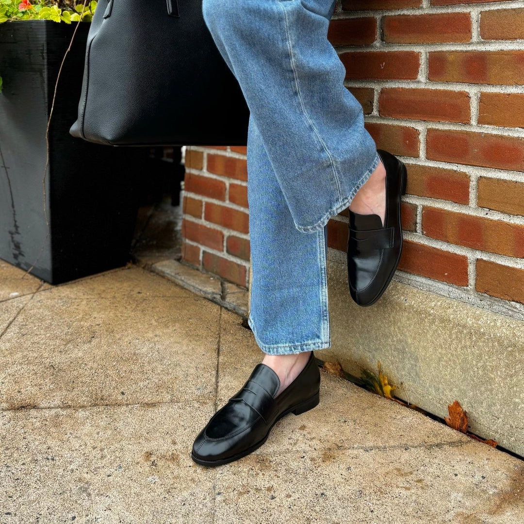 ANGEL ALARCON - ZAMA LOAFER IN BLACK LEATHER