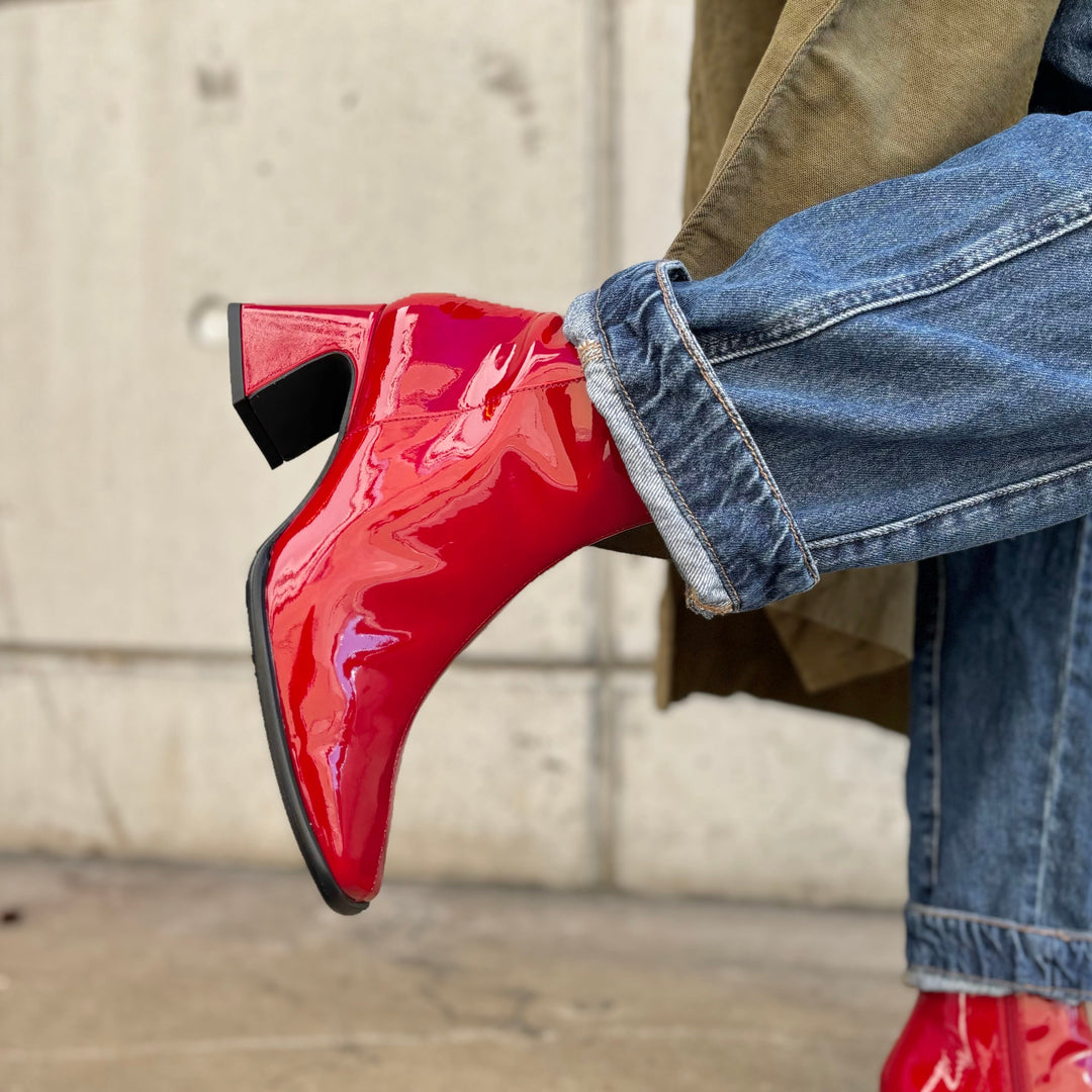 ANGEL ALARCON - DREMIA BOOT IN RED PATENT LEATHER