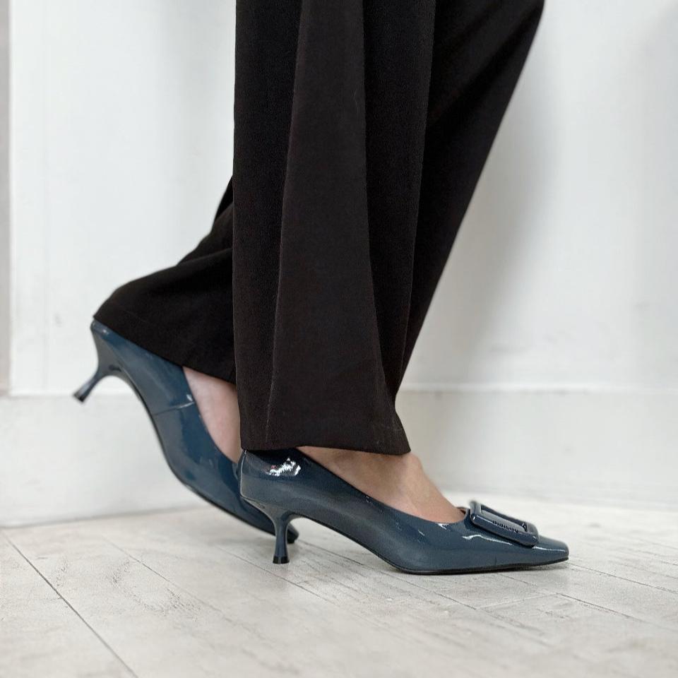 BIBI LOU - POZNAN PUMP IN DEMIN BLUE PATENT LEATHER