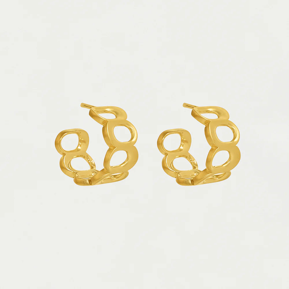 DEAN DAVIDSON - CROSBY LINK HUGGIE HOOPS IN GOLD