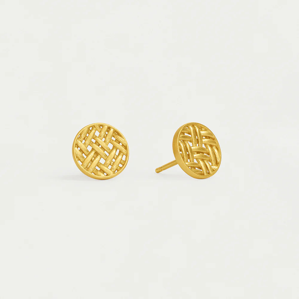 DEAN DAVIDSON - WEAVE DISC STUDS IN GOLD