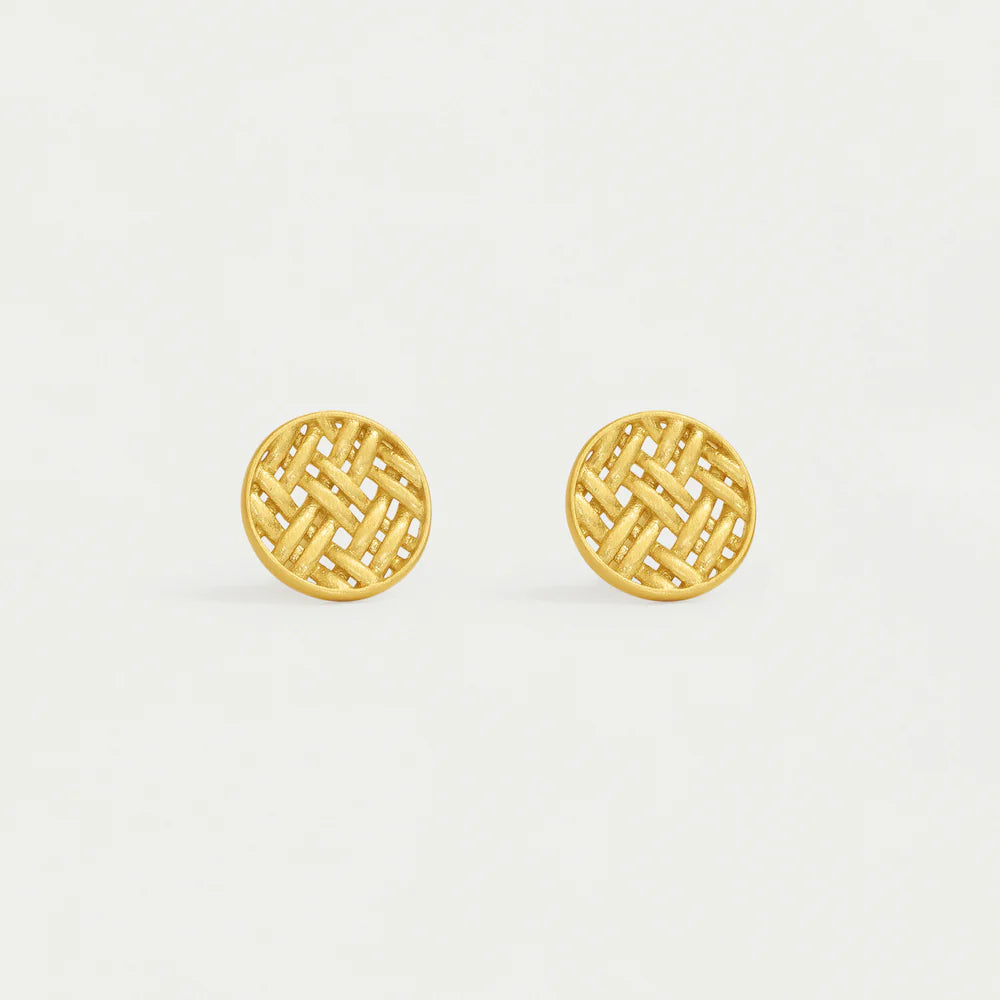 DEAN DAVIDSON - WEAVE DISC STUDS IN GOLD