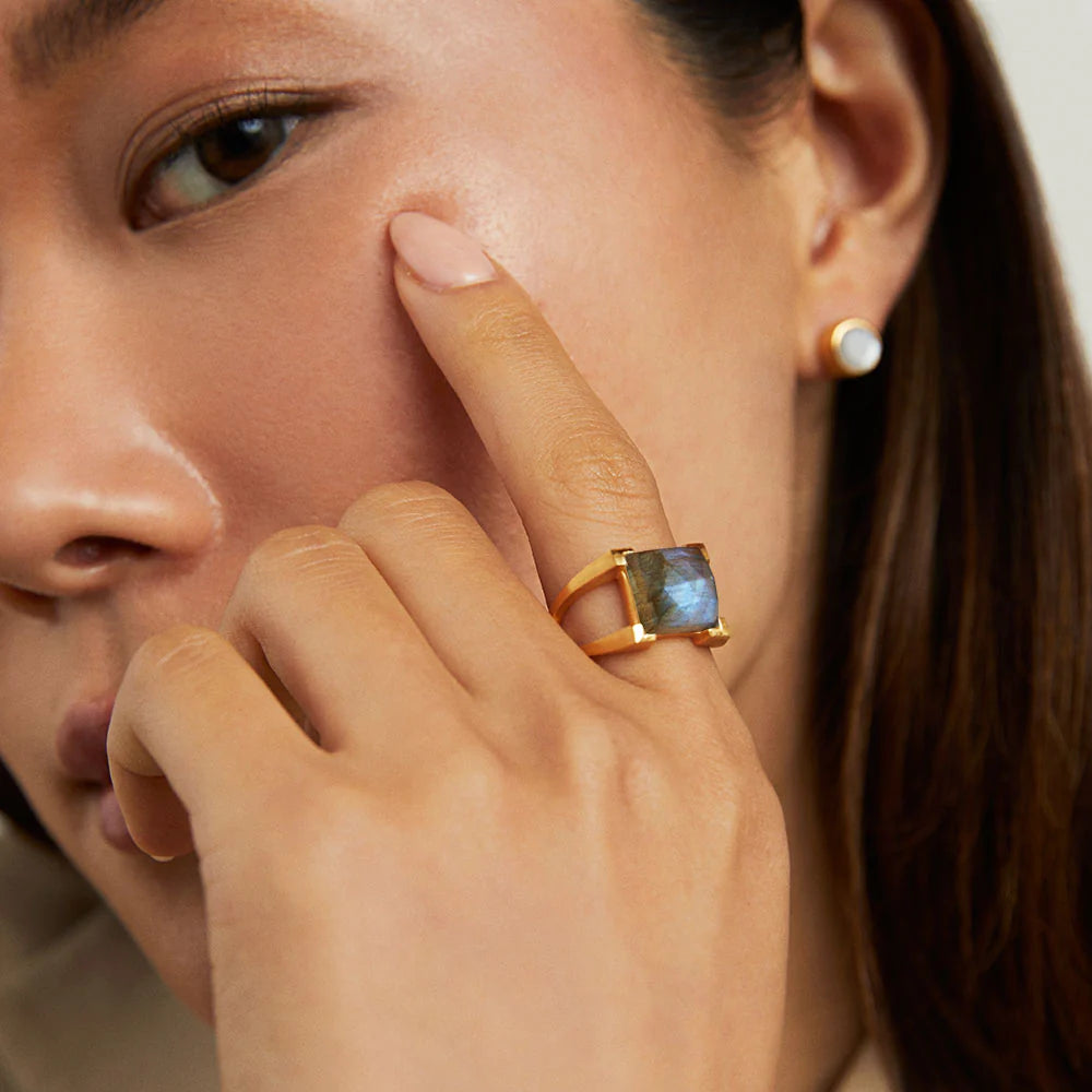 DEAN DAVIDSON - MINI PLAZA RING IN LABRADORITE GOLD