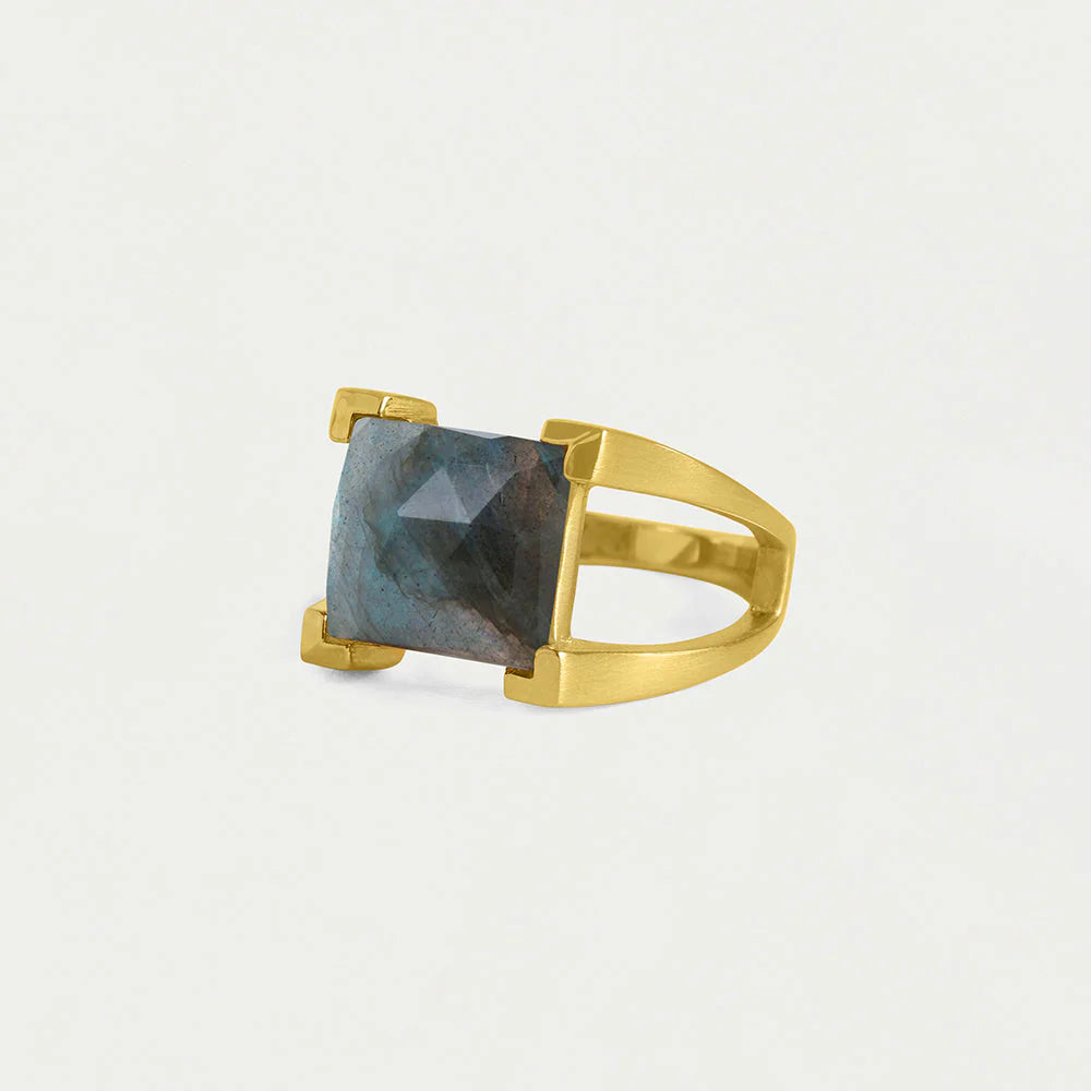 DEAN DAVIDSON - MINI PLAZA RING IN LABRADORITE GOLD