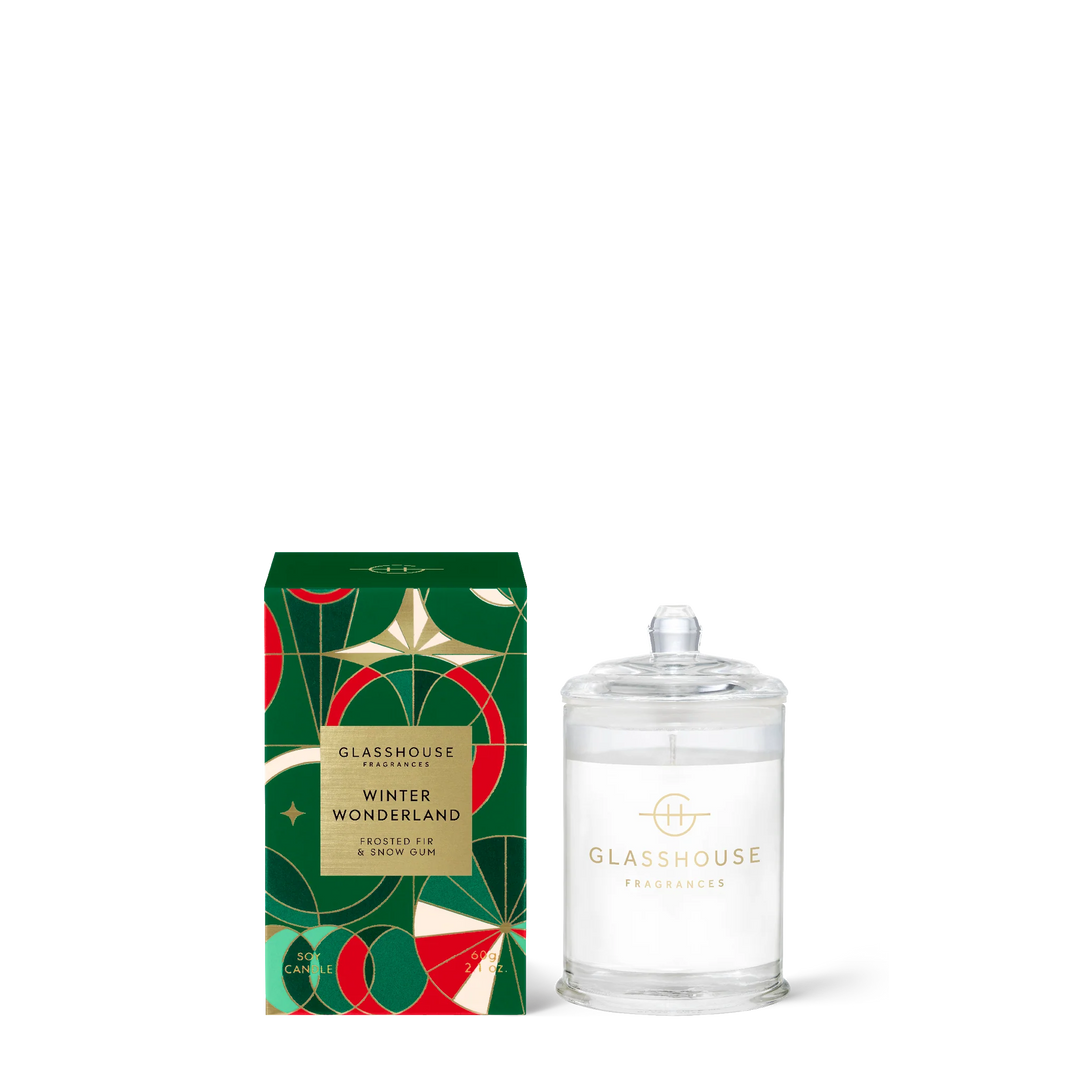 GLASSHOUSE FRAGRANCE - CHRISTMAS CANDLE IN WINTER WONDERLAND 2.1 OZ