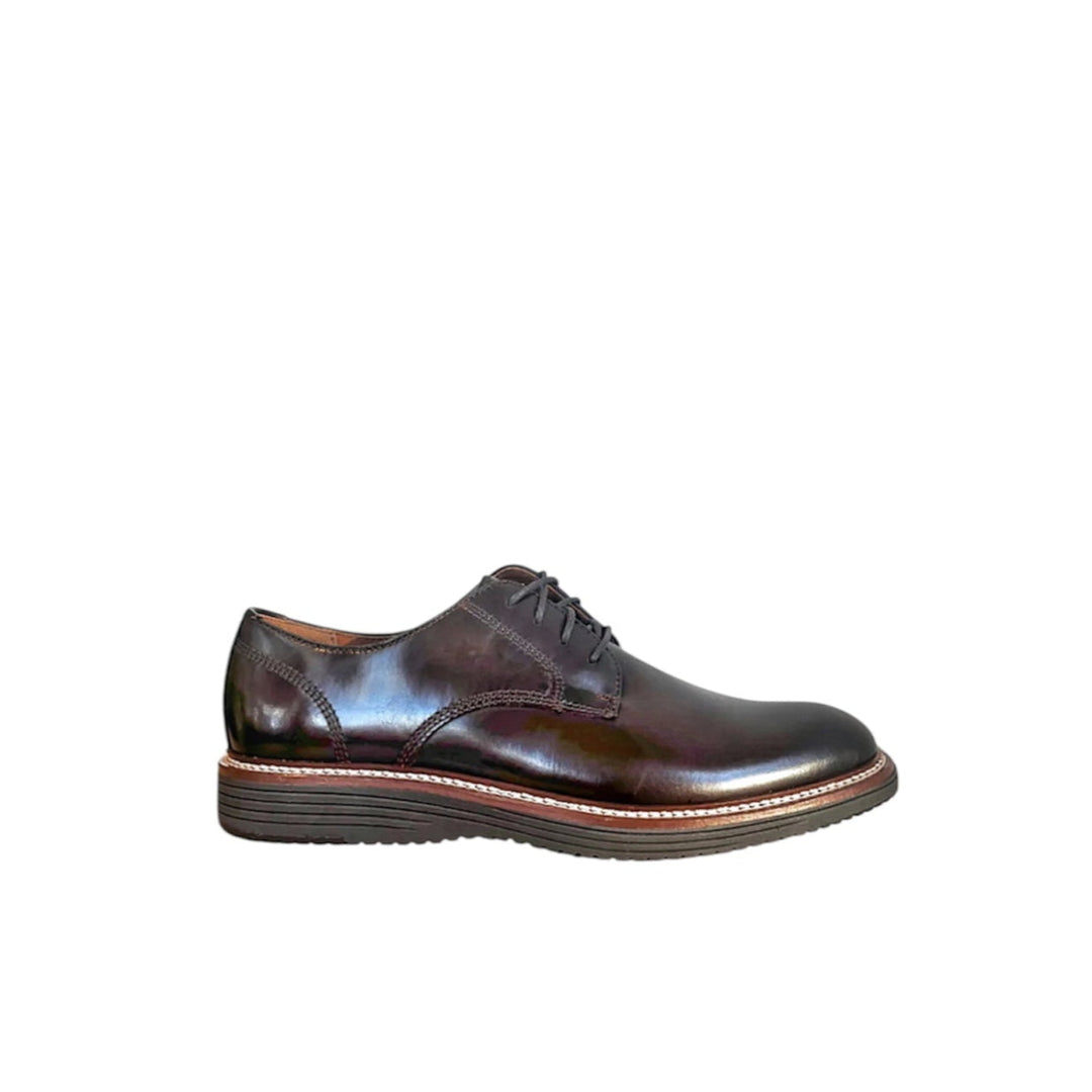 JOHNSTON & MURPHY - UPTON PLAIN TOE LACE UP IN MAHOGANY LEATHER