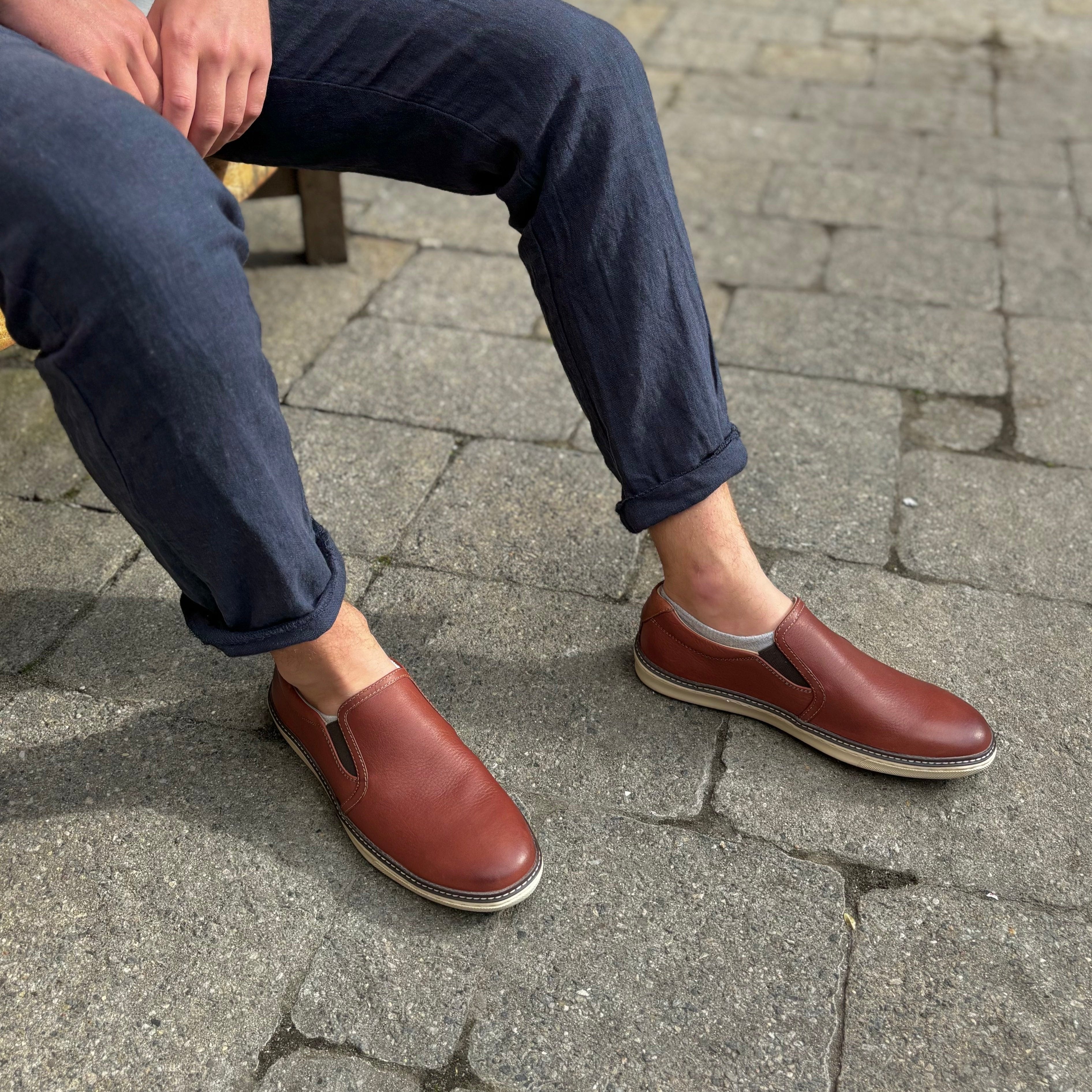 JOHNSTON MURPHY MCGUFFEY SLIP ON IN DARK BROWN LEATHER the Urban Shoe Myth