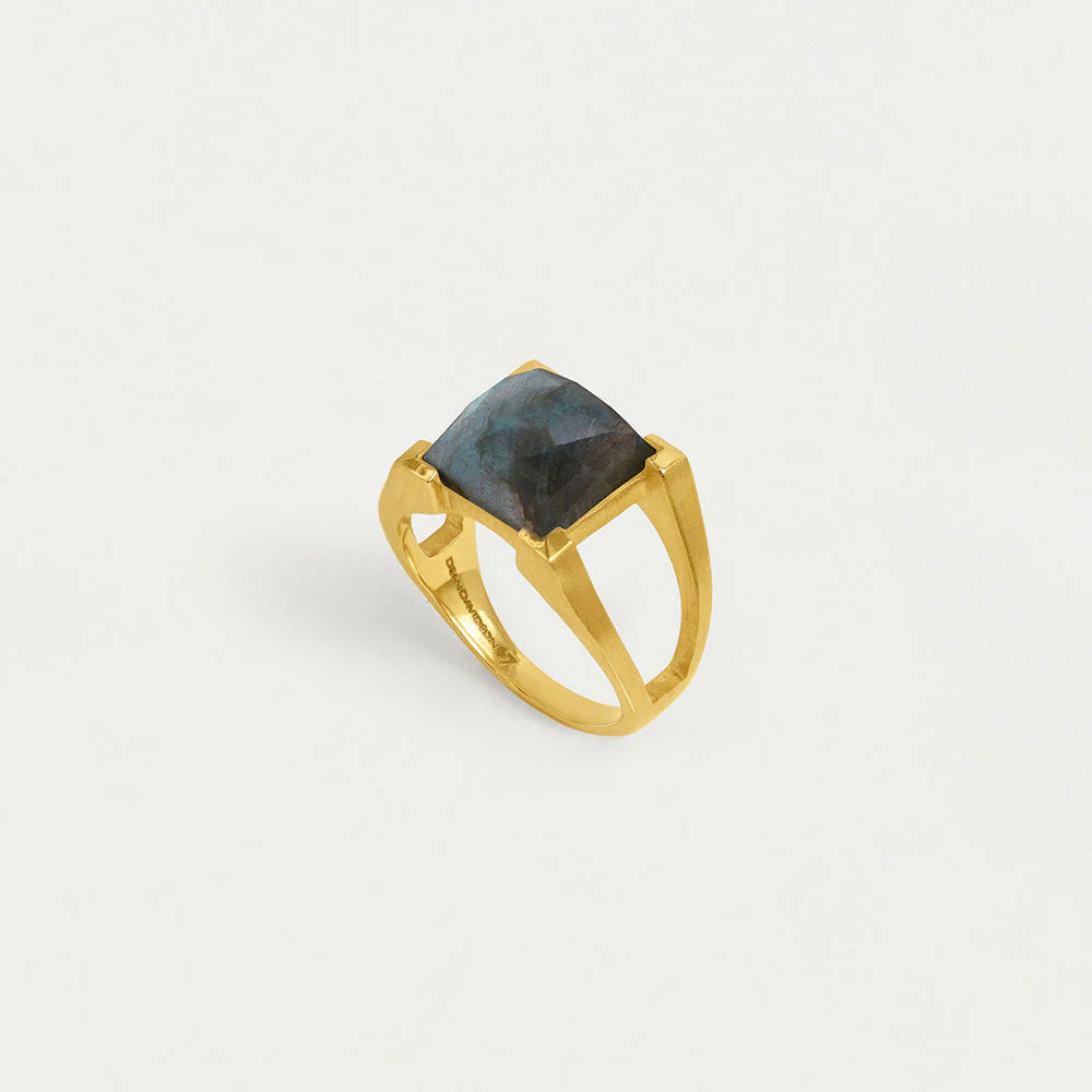 DEAN DAVIDSON - MINI PLAZA RING IN LABRADORITE GOLD