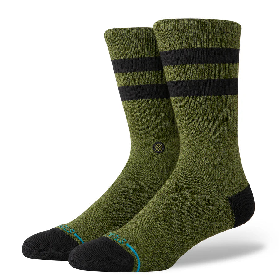 STANCE - JOVEN CREW SOCK IN DARK GREEN