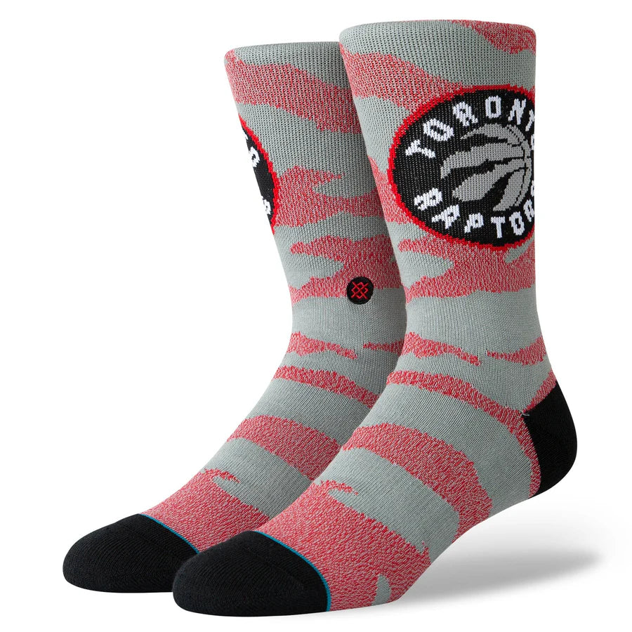 STANCE - RAPTORS CAMO MELANGE CREW SOCK IN GREY