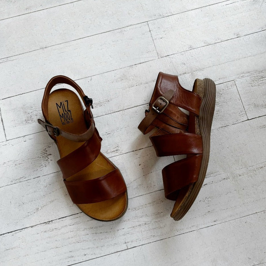 MIZ MOOZ - MEADOW SANDAL IN BRANDY LEATHER