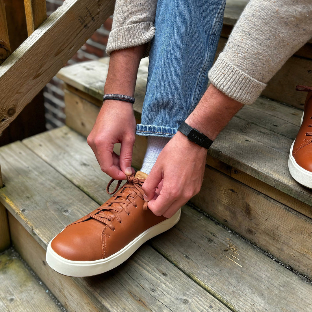 OLUKAI - LAE'AHI LI'ILI SNEAKER IN KUKUI BROWN LEATHER