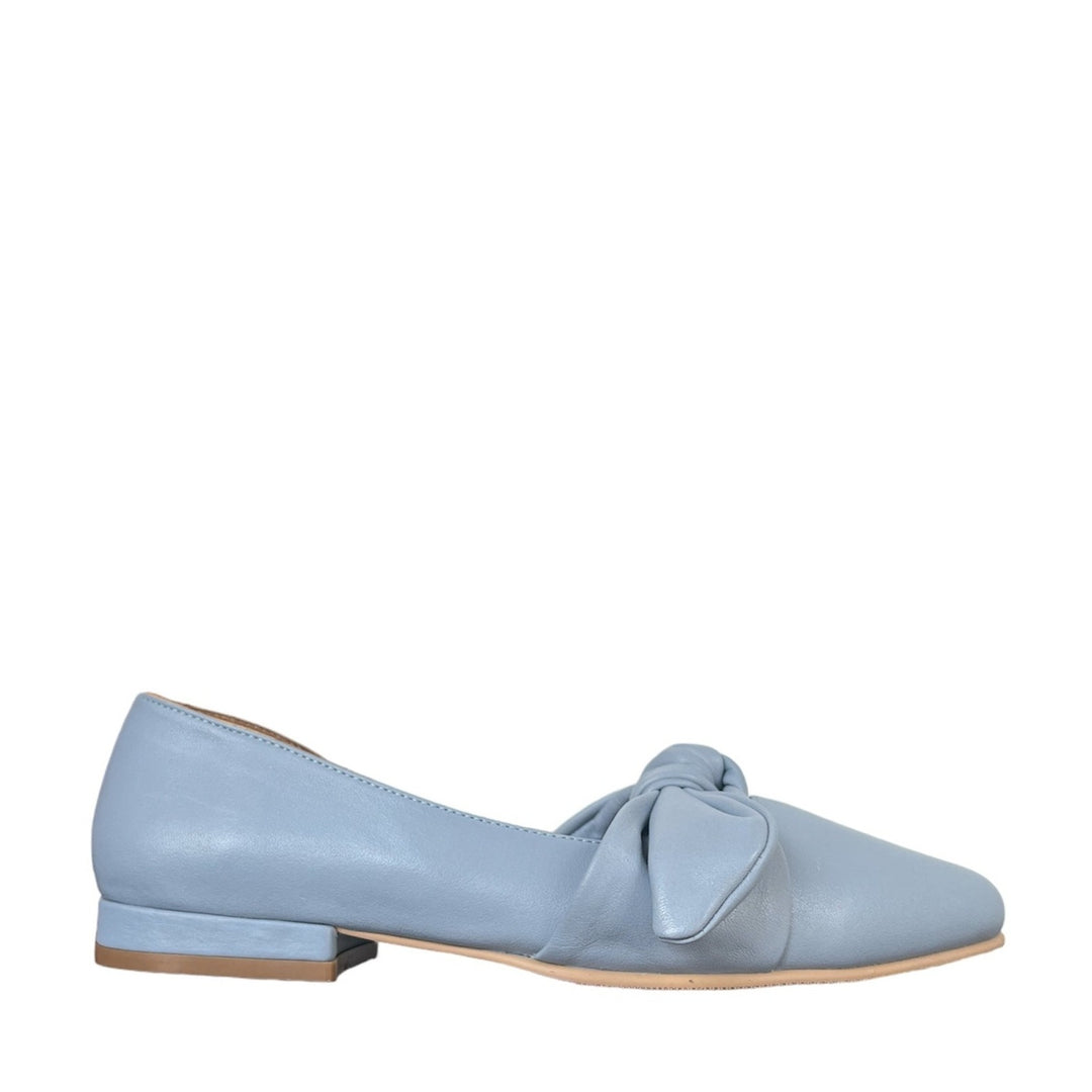 BUENO - IVORY FLAT IN POWDER BLUE LEATHER