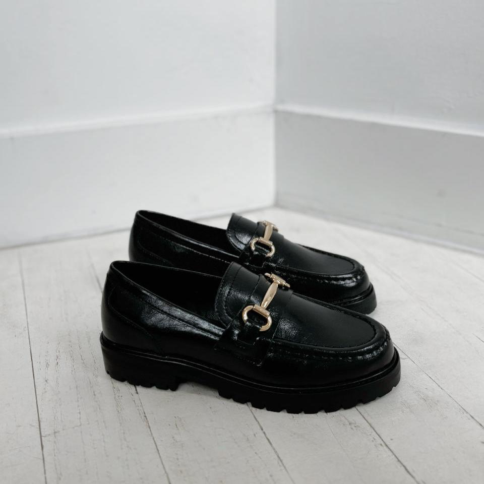 STEVE MADDEN - MISTOR LOAFER IN BLACK LEATHER