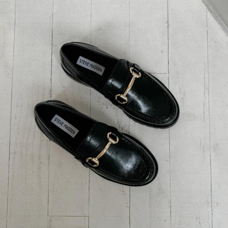 STEVE MADDEN - MISTOR LOAFER IN BLACK LEATHER