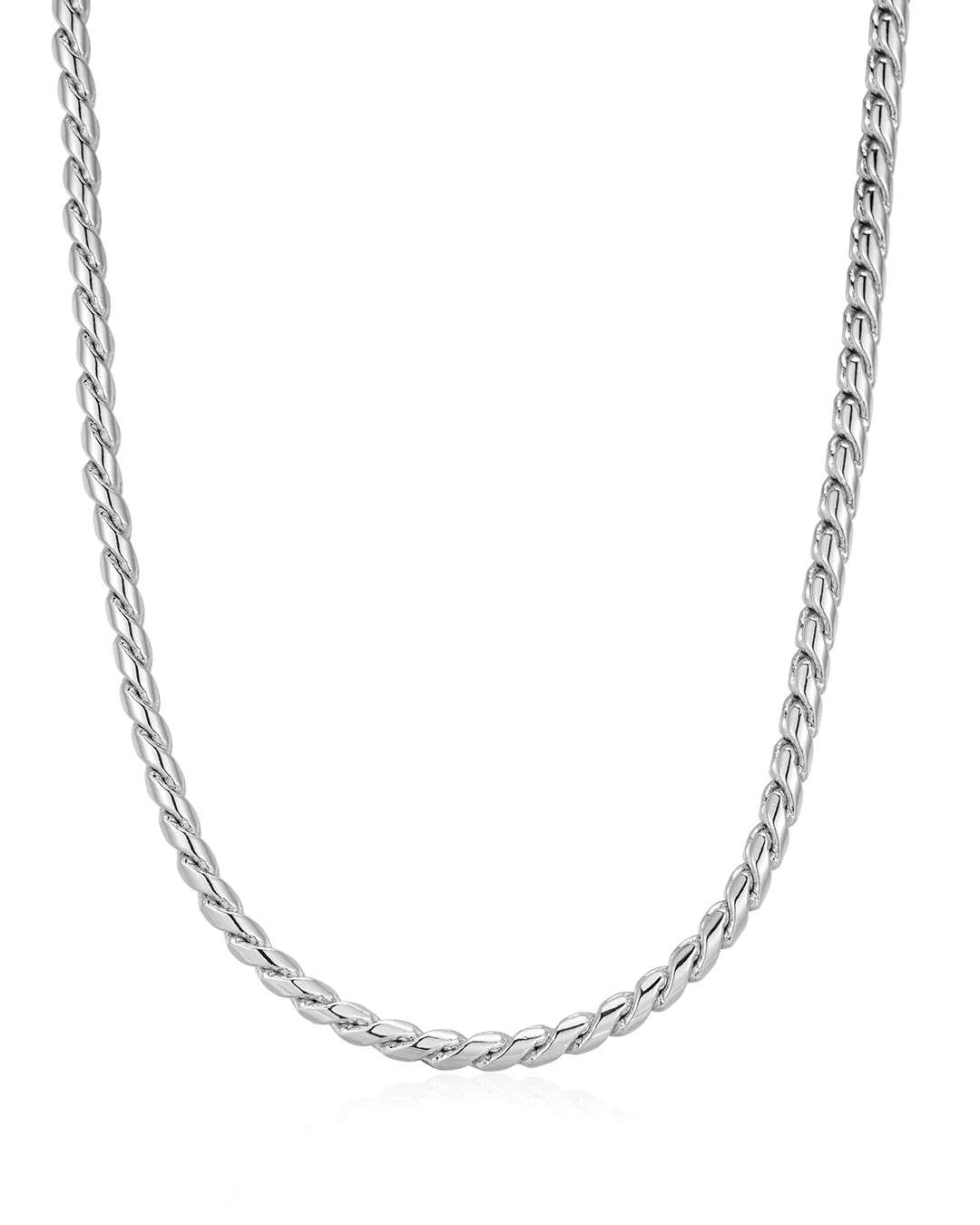 LUV AJ - THE DAISY ROPE CHAIN NECKLACE IN SILVER