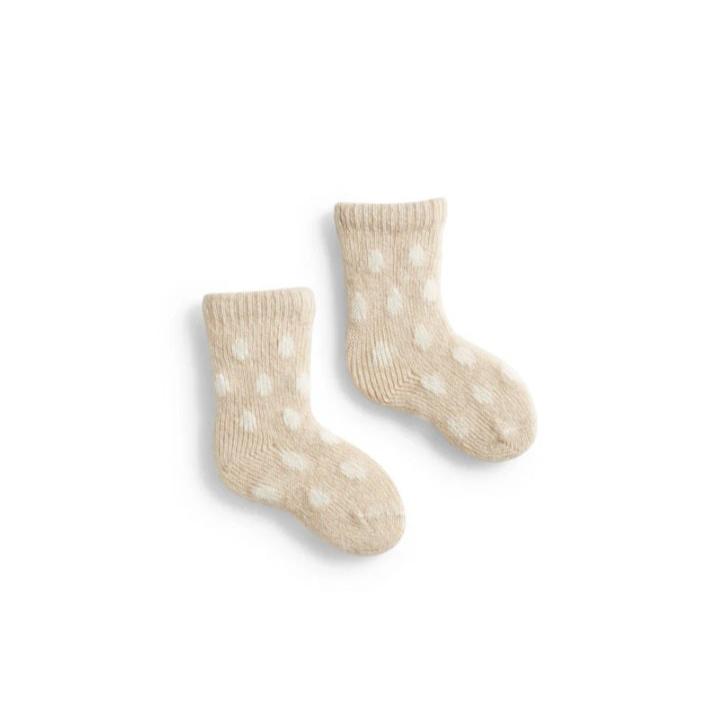 LISA B. - BABY DOT WOOL CASHMERE SOCK IN CREME