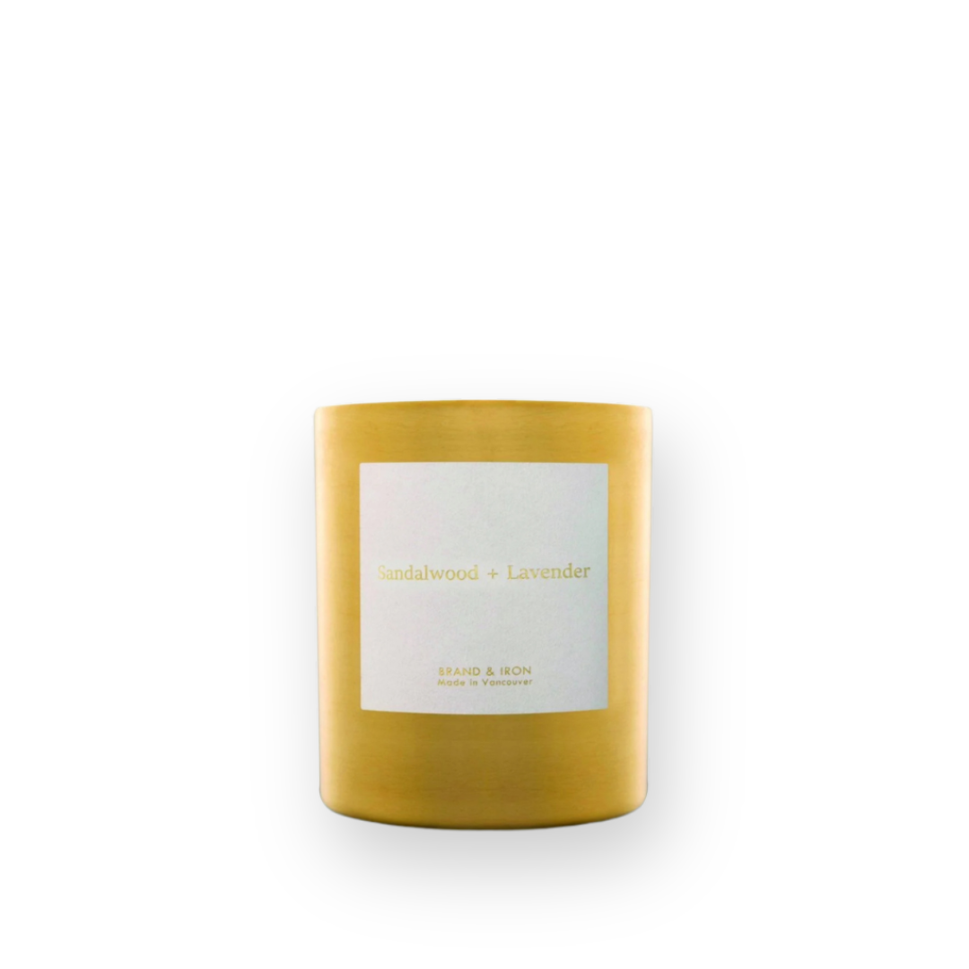 BRAND & IRON - GOLD SERIES CANDLE IN SANDALWOOD & LAVENDER