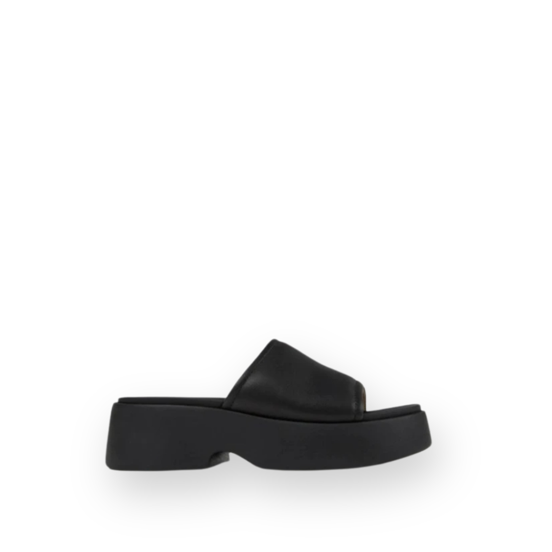 CAMPER - TASHA SLIDE SANDAL K201664-001 IN BLACK LEATHER