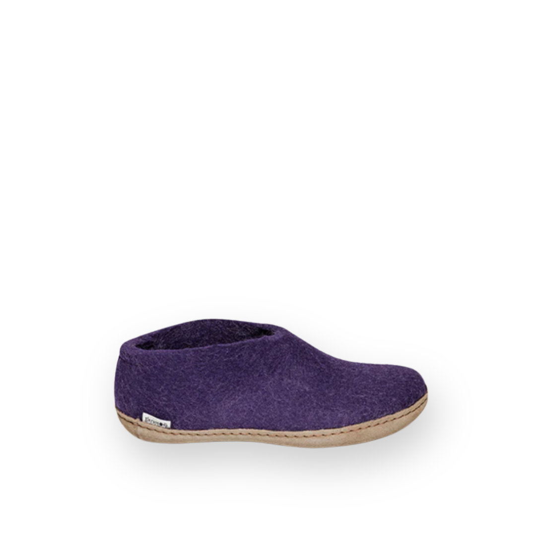 GLERUPS - SHOE LEATHER SOLE IN PURPLE WOOL