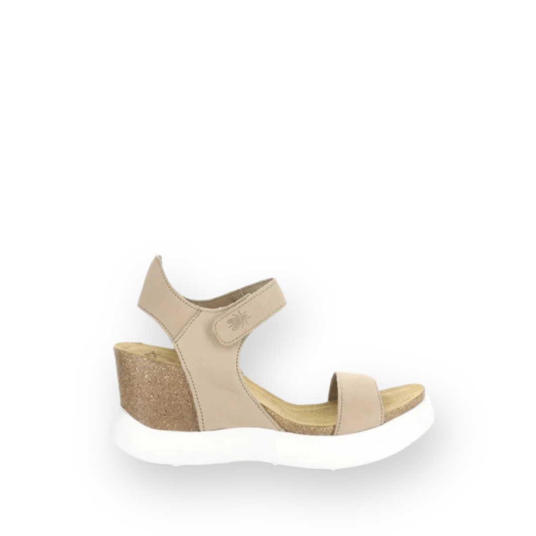 FLY LONDON - GOGO967FLY WEDGE SANDAL IN TAUPE NUBUCK