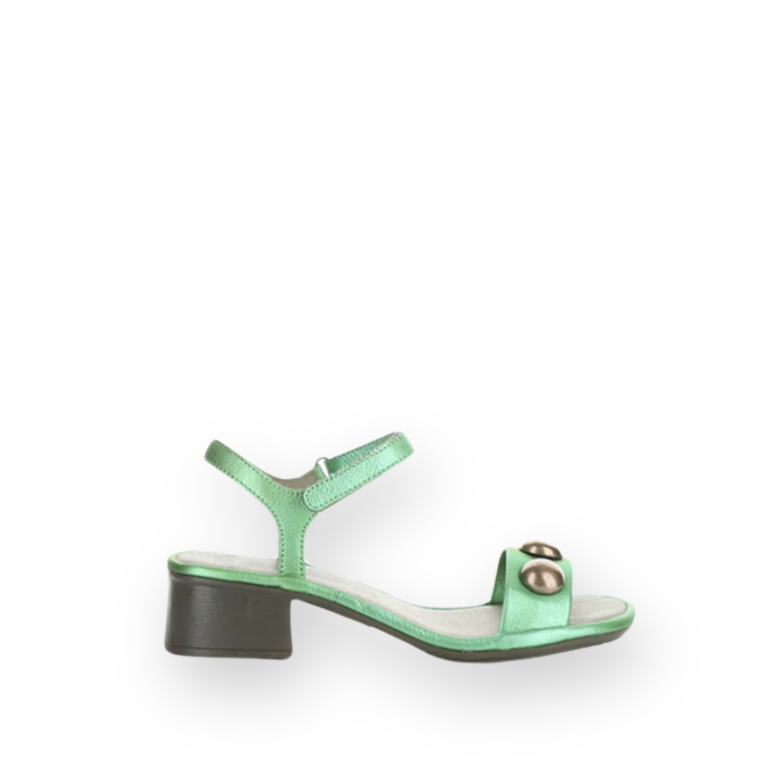 FLY LONDON - EXIE487FLY SANDAL IN METALLIC GREEN LEATHER