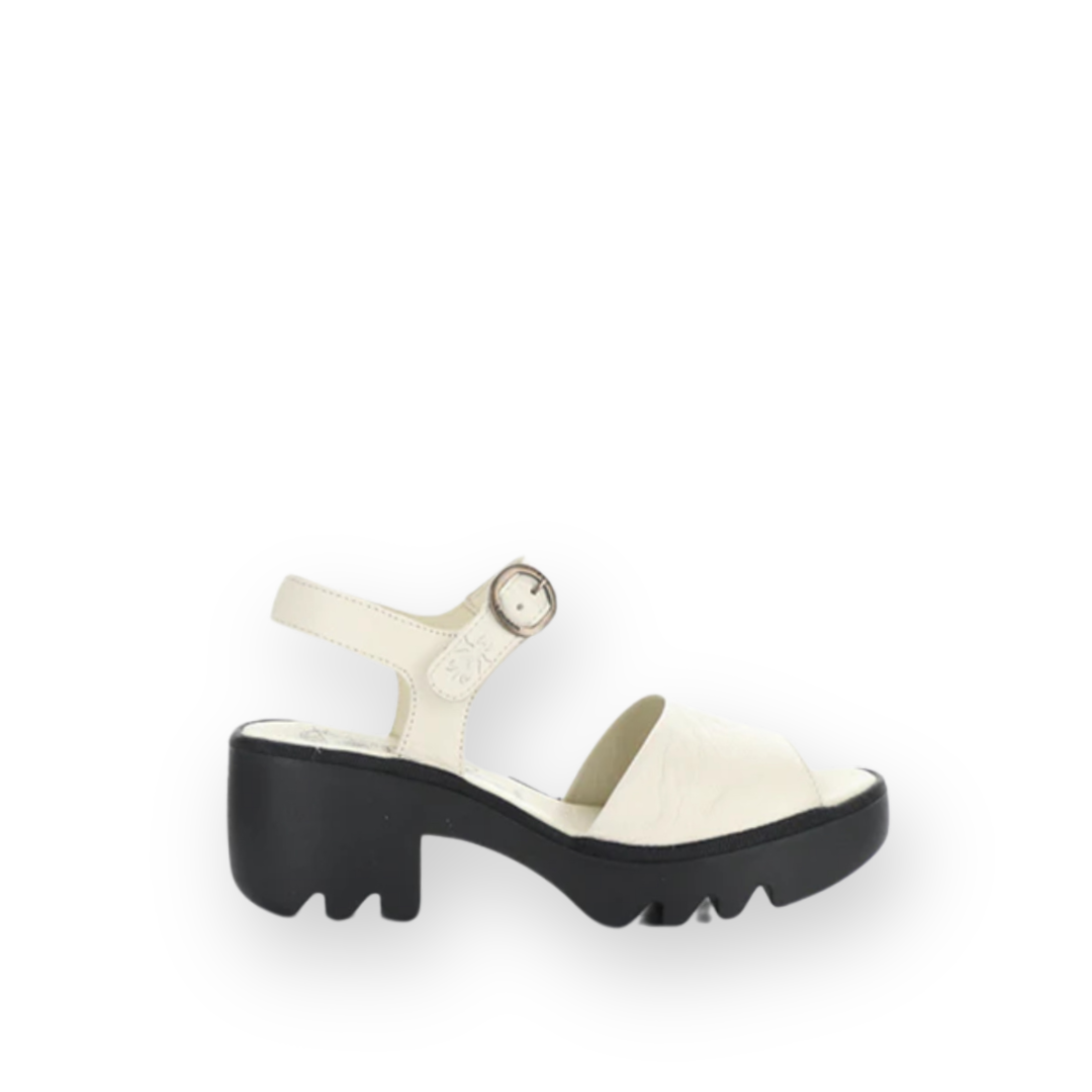 FLY LONDON - TULL503FLY SANDAL IN OFF WHITE LEATHER