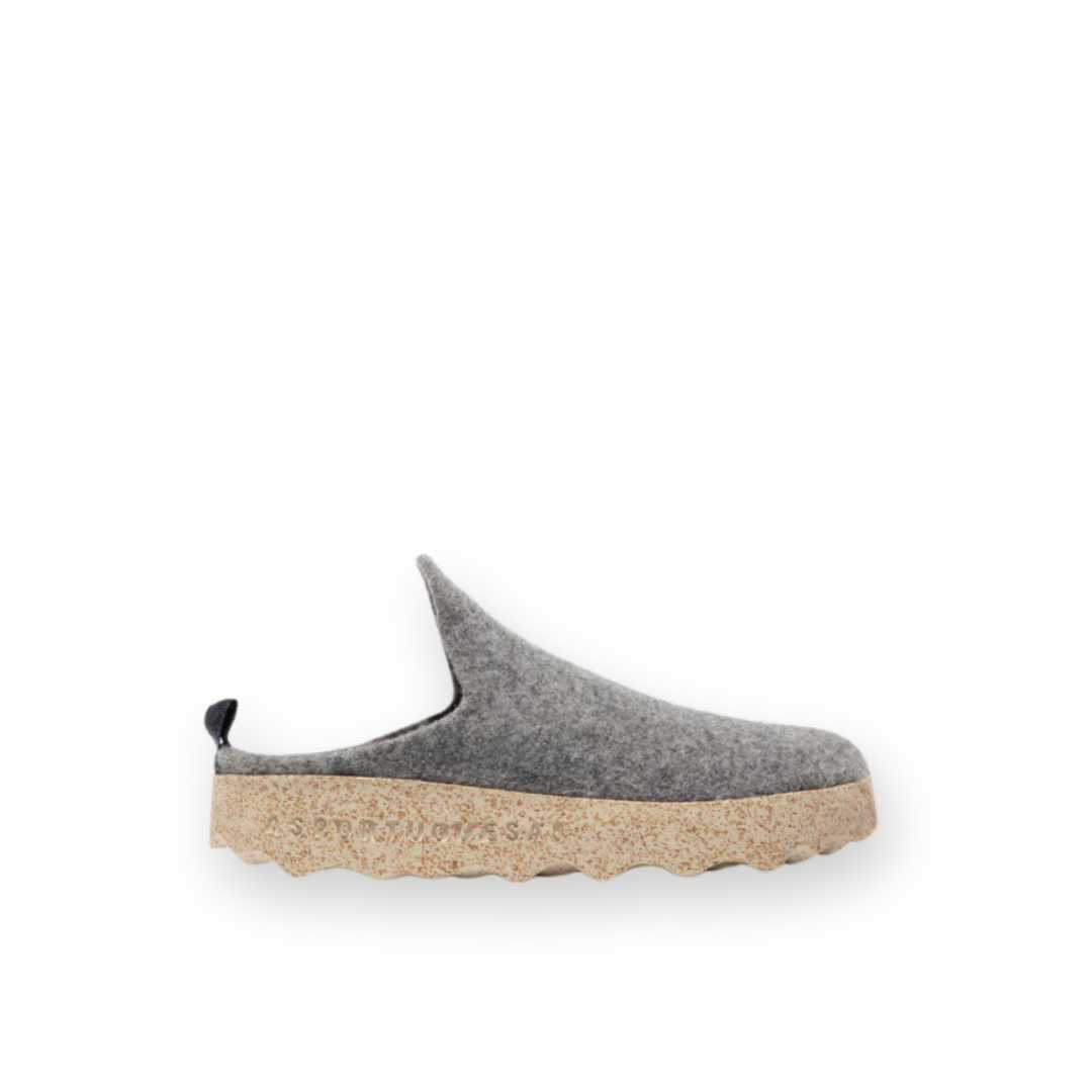 ASPORTUGUESAS - MEN'S COME MULE IN CONCRETE WOOL