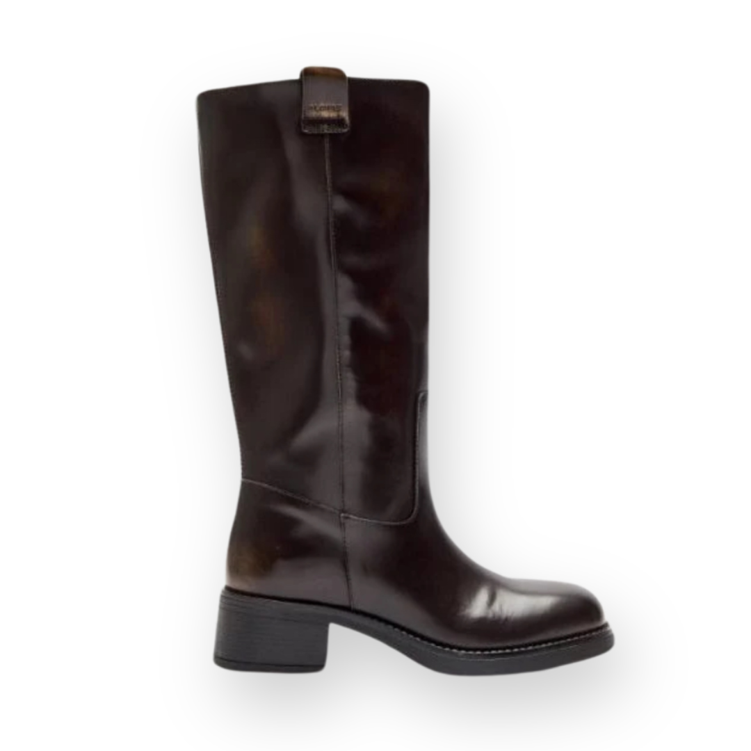 ALOHAS - SAJAN TALL BOOT IN BROWN LEATHER