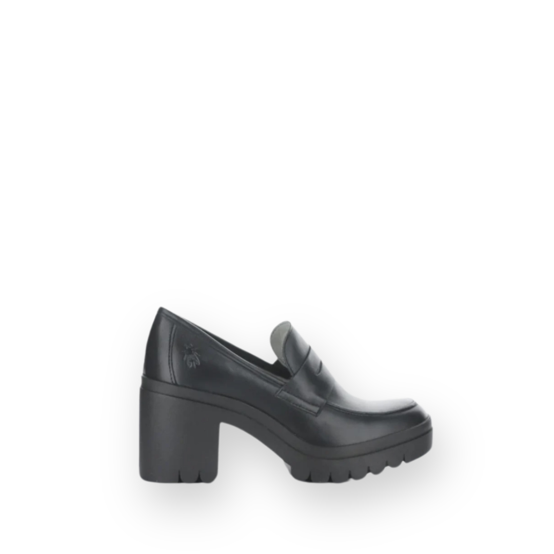 FLY LONDON - TOKY803FLY LOAFER IN BLACK LEATHER