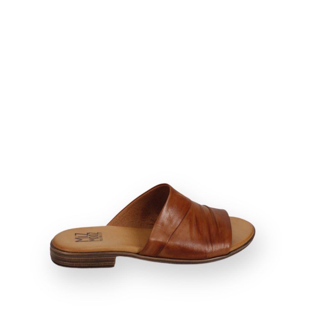 MIZ MOOZ - DELILAH SLIDE SANDAL IN BRANDY LEATHER