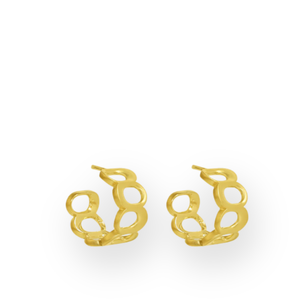 DEAN DAVIDSON - CROSBY LINK HUGGIE HOOPS IN GOLD