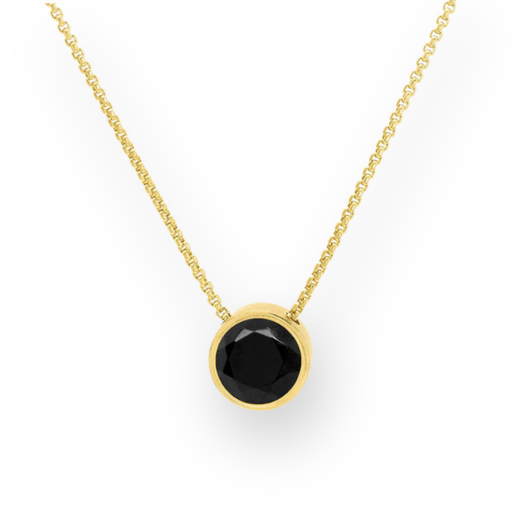 DEAN DAVIDSON - SIGNATURE MIDI KNOCKOUT PENDANT IN BLACK ONYX/GOLD