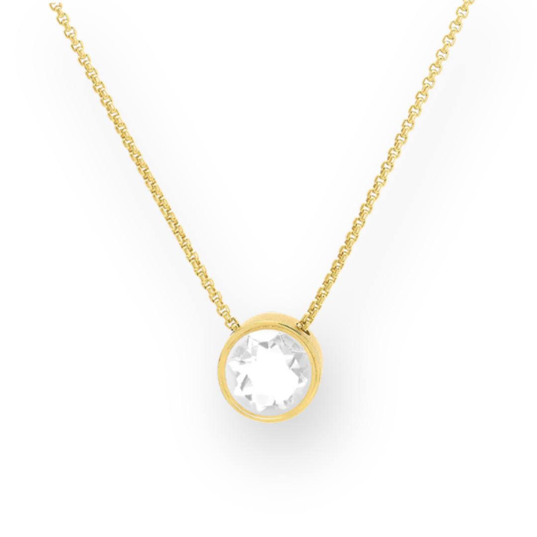 DEAN DAVIDSON - SIGNATURE MIDI KNOCKOUT PENDANT IN CRYSTAL QUARTZ/GOLD