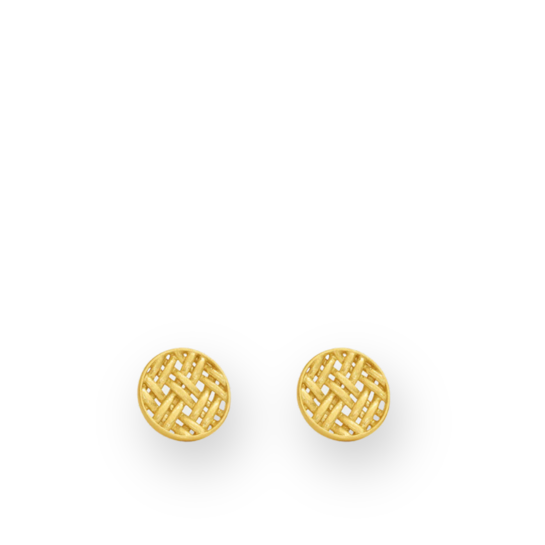 DEAN DAVIDSON - WEAVE DISC STUDS IN GOLD