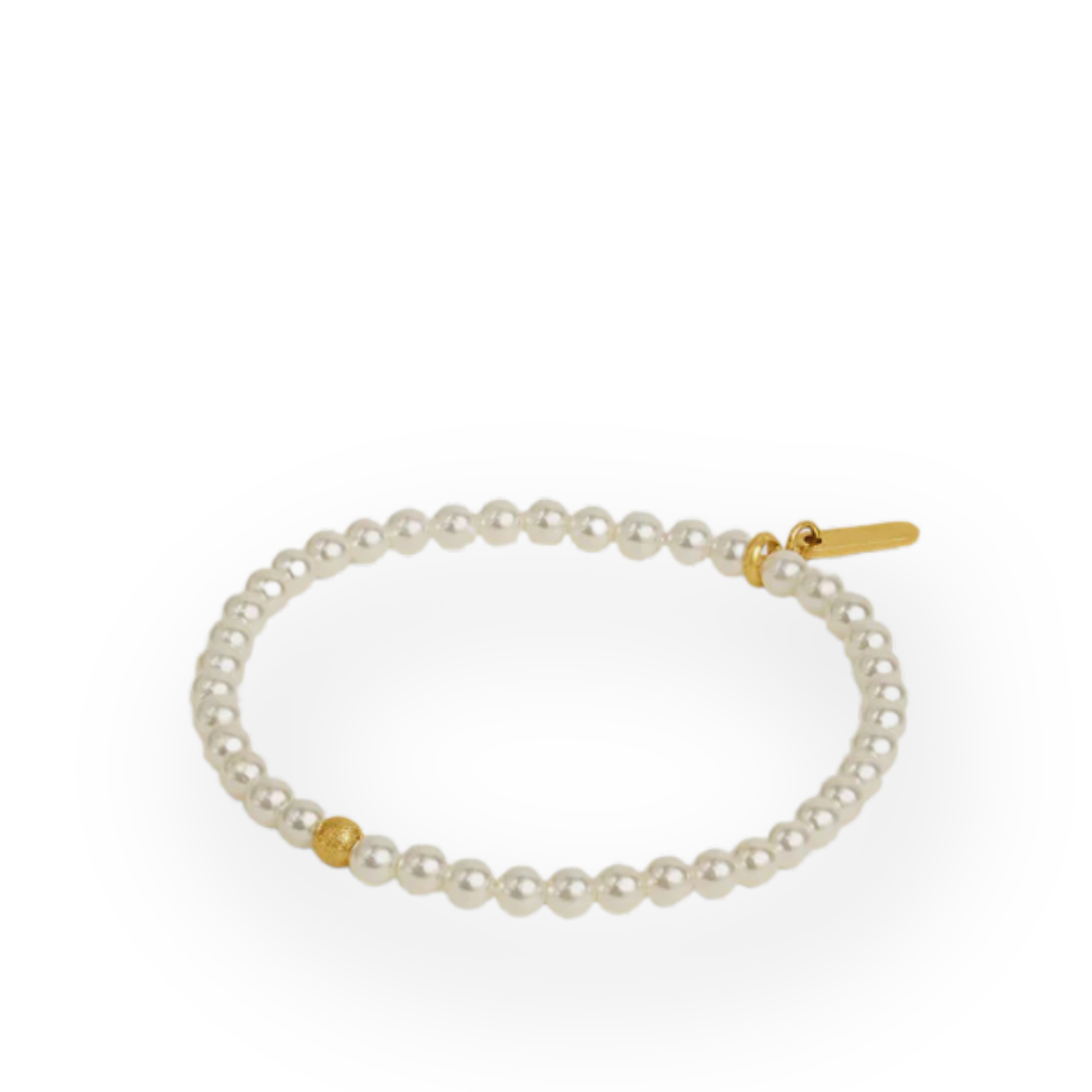 DEAN DAVIDSON - ETHOS MINI BRACELET IN PEARL/GOLD